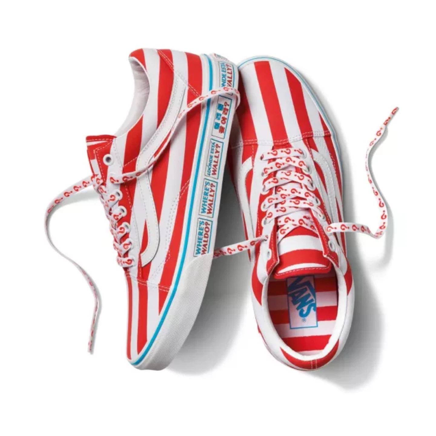 Vans Old Skool "Where's Waldo?" Red & White Stripe Sneakers - photo 2