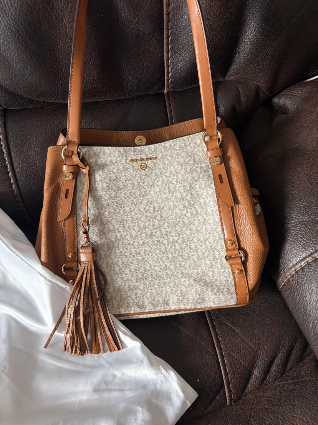 Michael Kors Tote Bag with Signature MK Pattern
