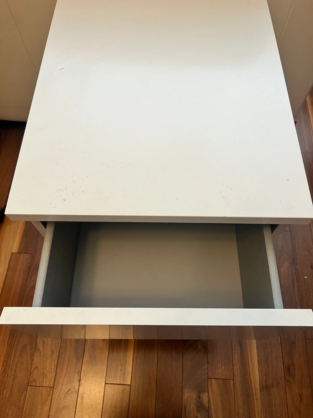 White 2-Drawer Side Table