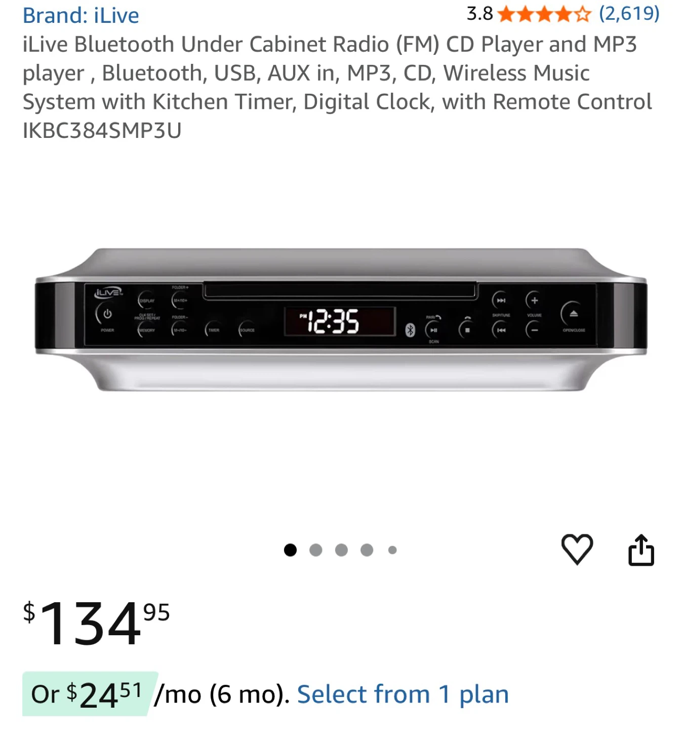 iLive Bluetooth Under Cabinet Radio - photo 4