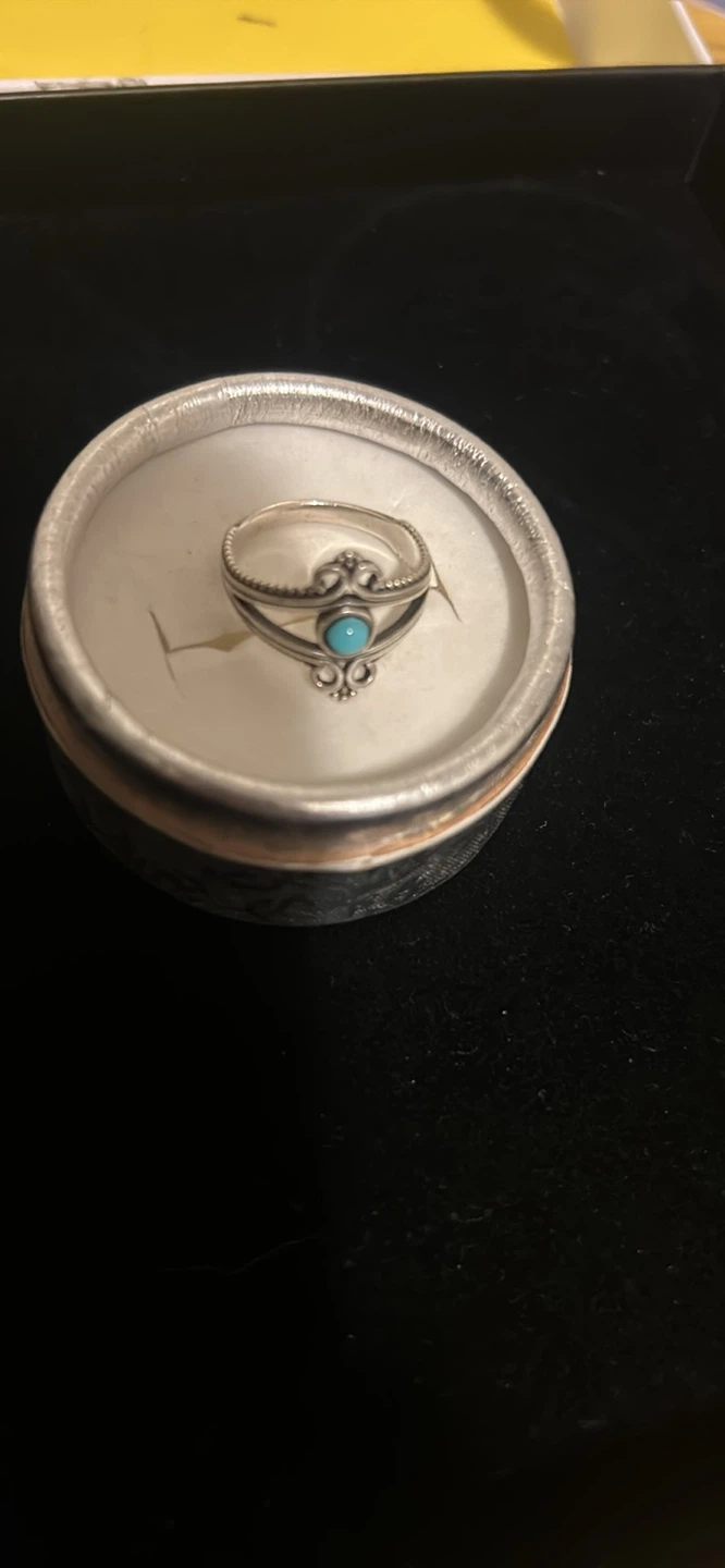 Silver Ring with Turquoise Gemstone - photo 2