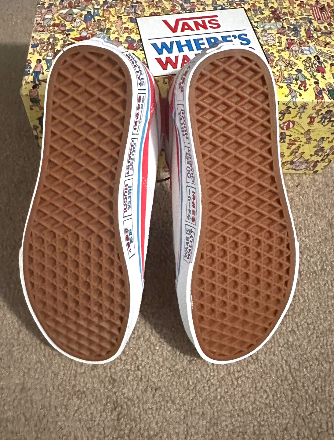 Vans Old Skool "Where's Waldo?" Red & White Stripe Sneakers - photo 5