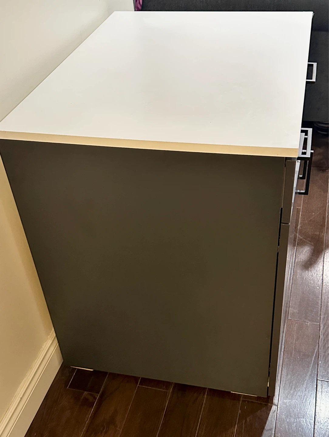 Grey and White Two-Drawer Cabinet - photo 2