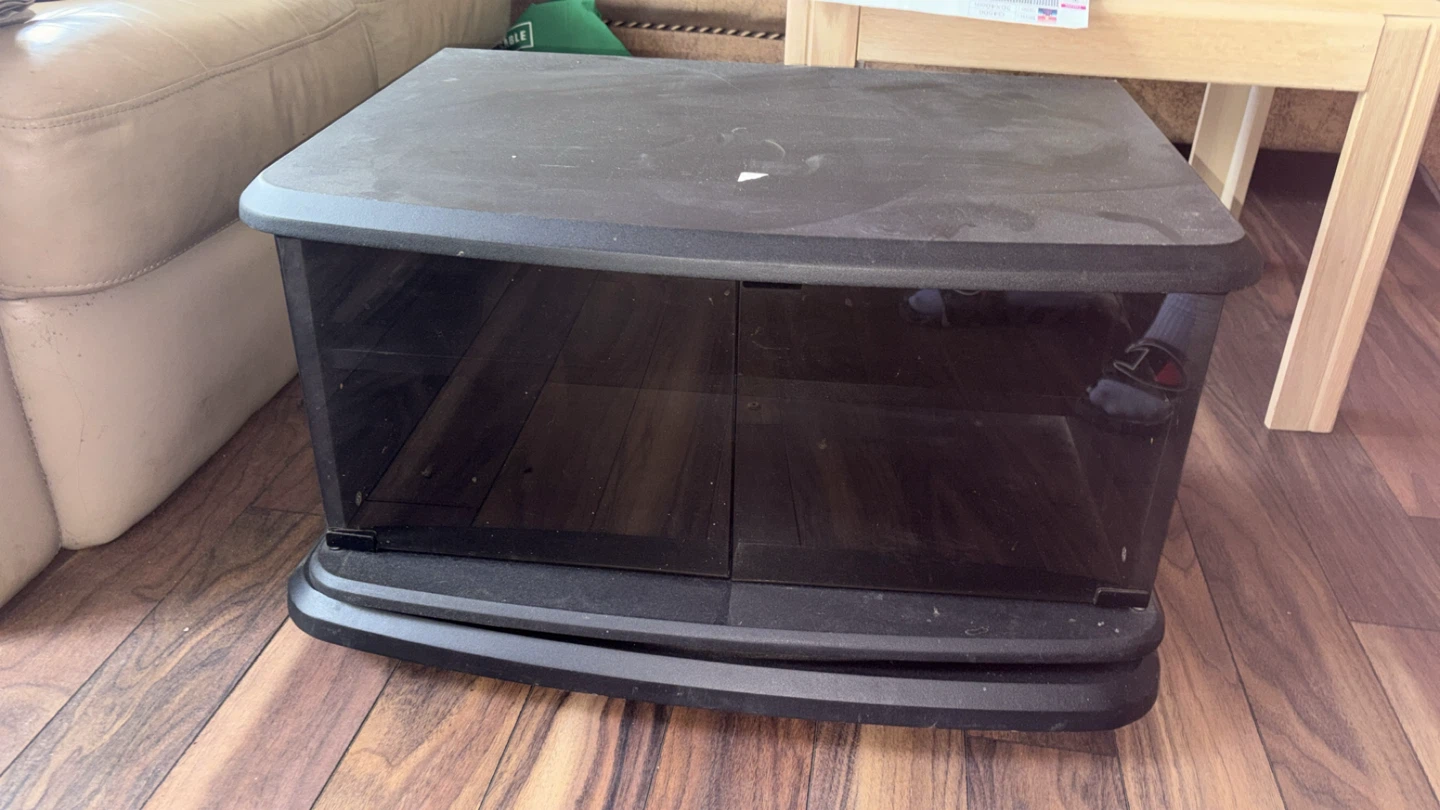 Black Entertainment Unit with Shelves