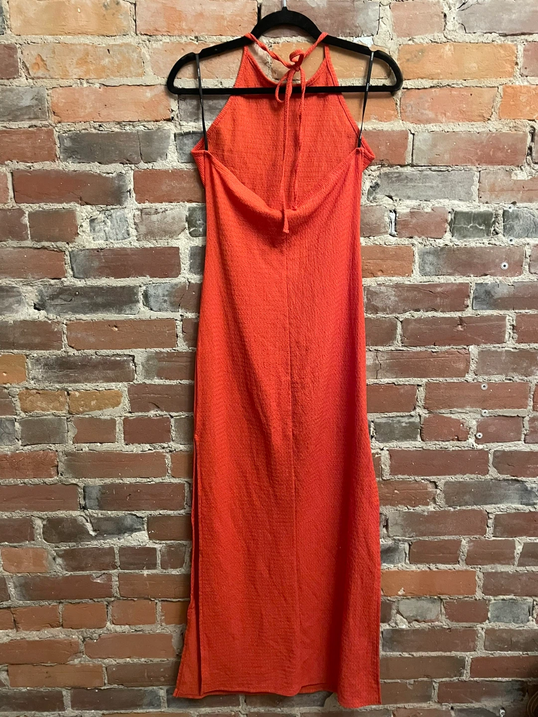 Forever 21 Orange Halter Maxi Dress Size M - photo 2