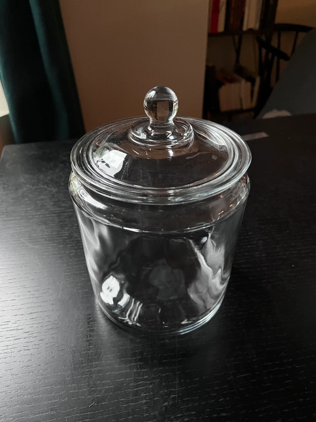 Glass storage jar