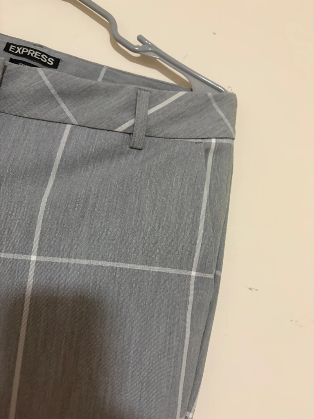 Express Columnist Grey Plaid Pants Size 2R - photo 3