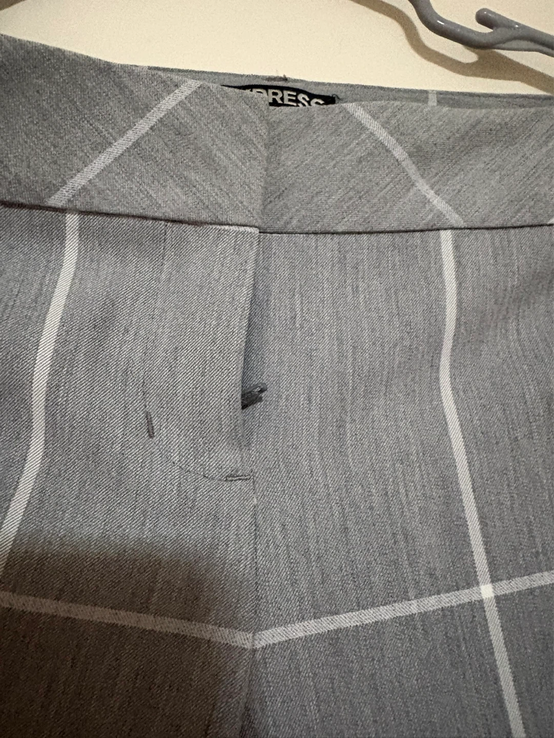Express Columnist Grey Plaid Pants Size 2R