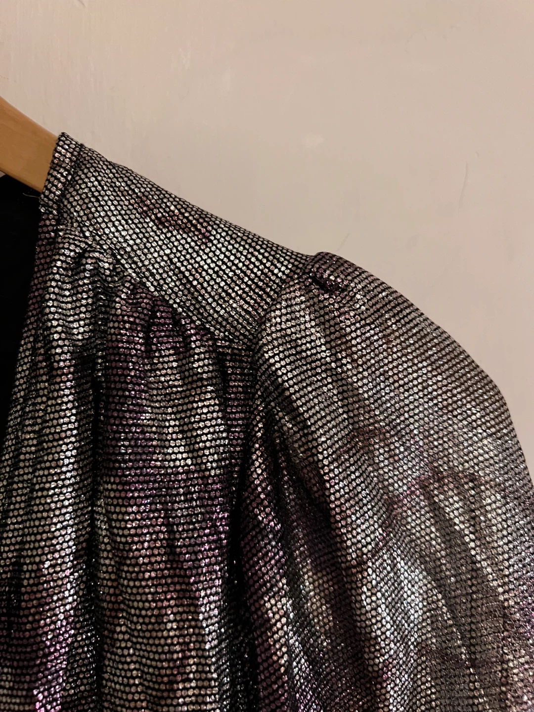 MAISON & AMELIE Metallic Wrap Blouse - photo 3