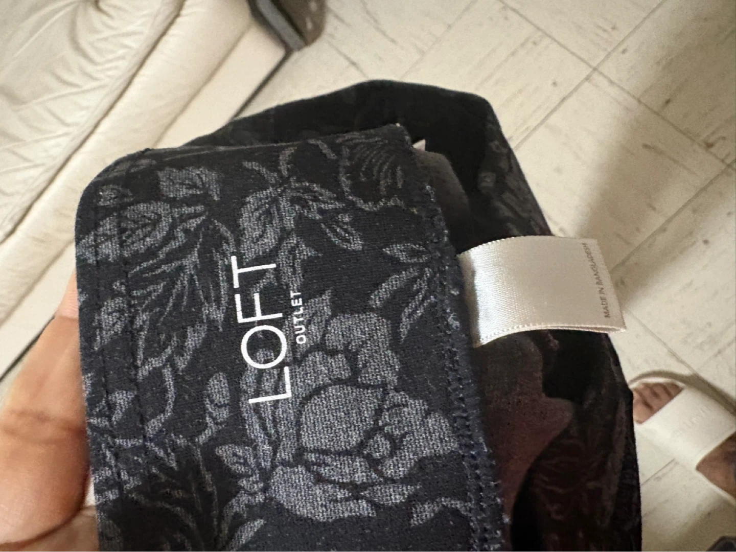 LOFT Outlet Black Floral Print Leggings Size S - photo 3