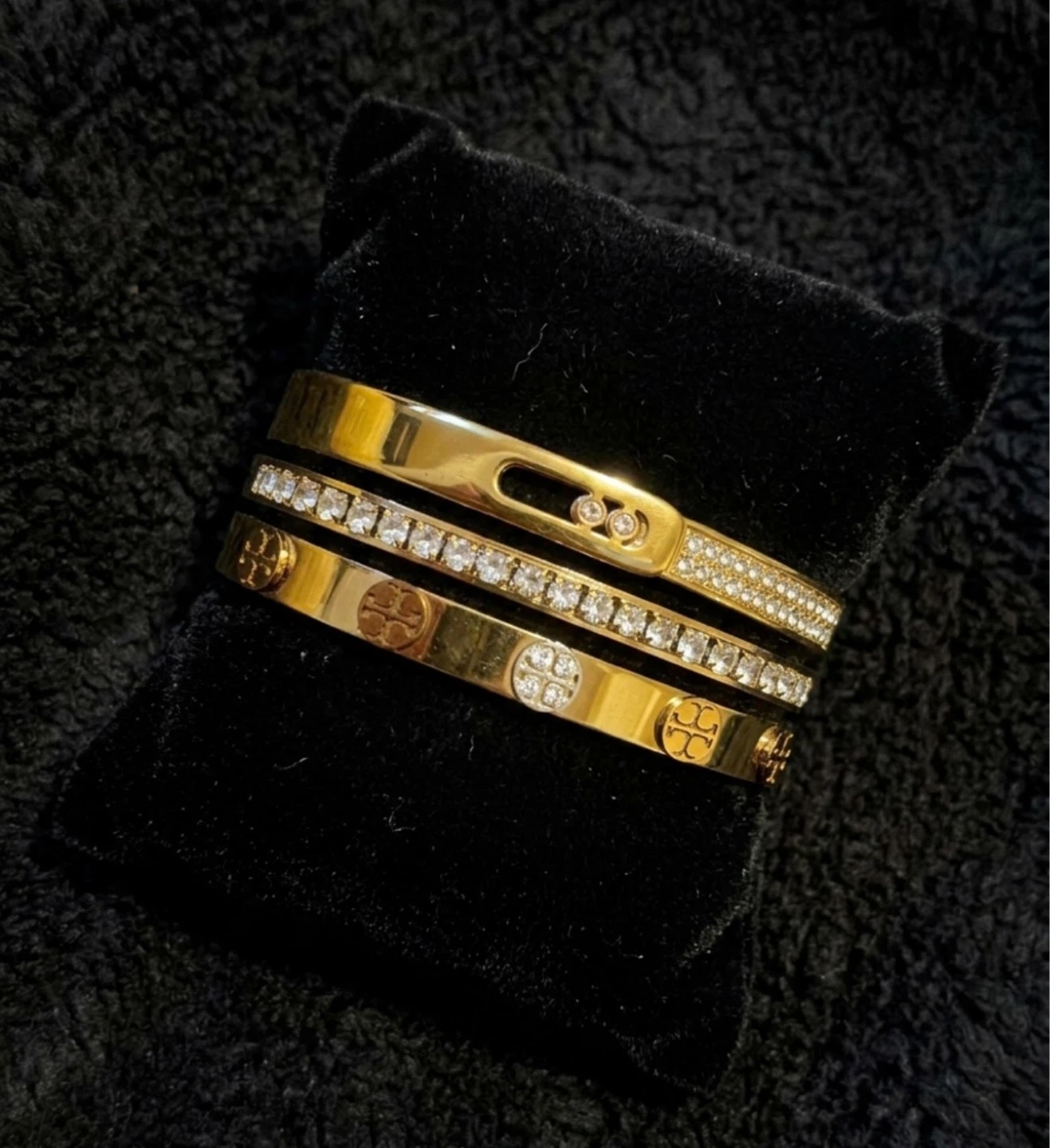 Gold Tone Bracelets Set of 3