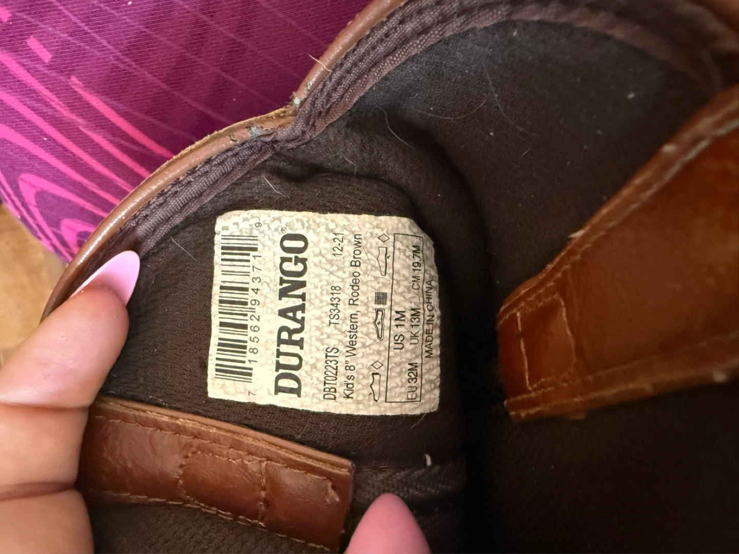 Durango Kids Western Rodeo Brown Boots Size 13M - photo 2