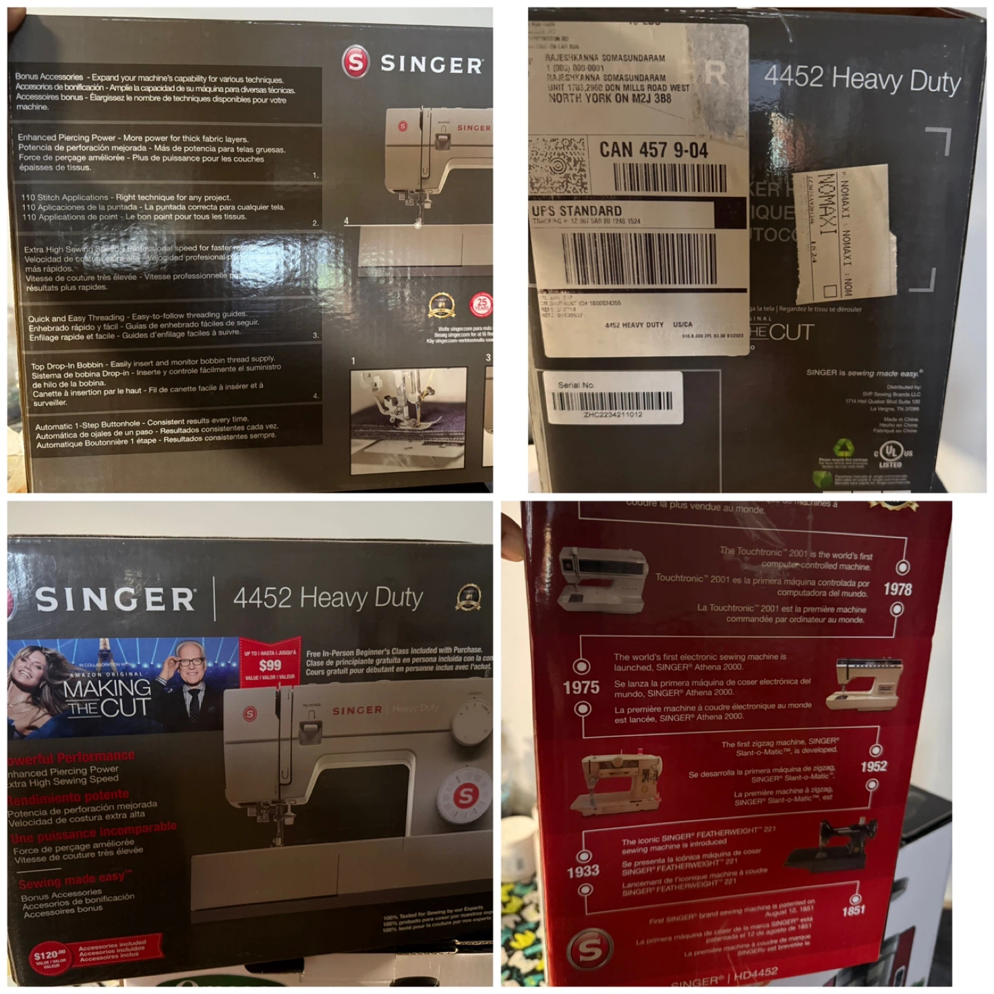SINGER 4452 Heavy Duty Sewing Machine