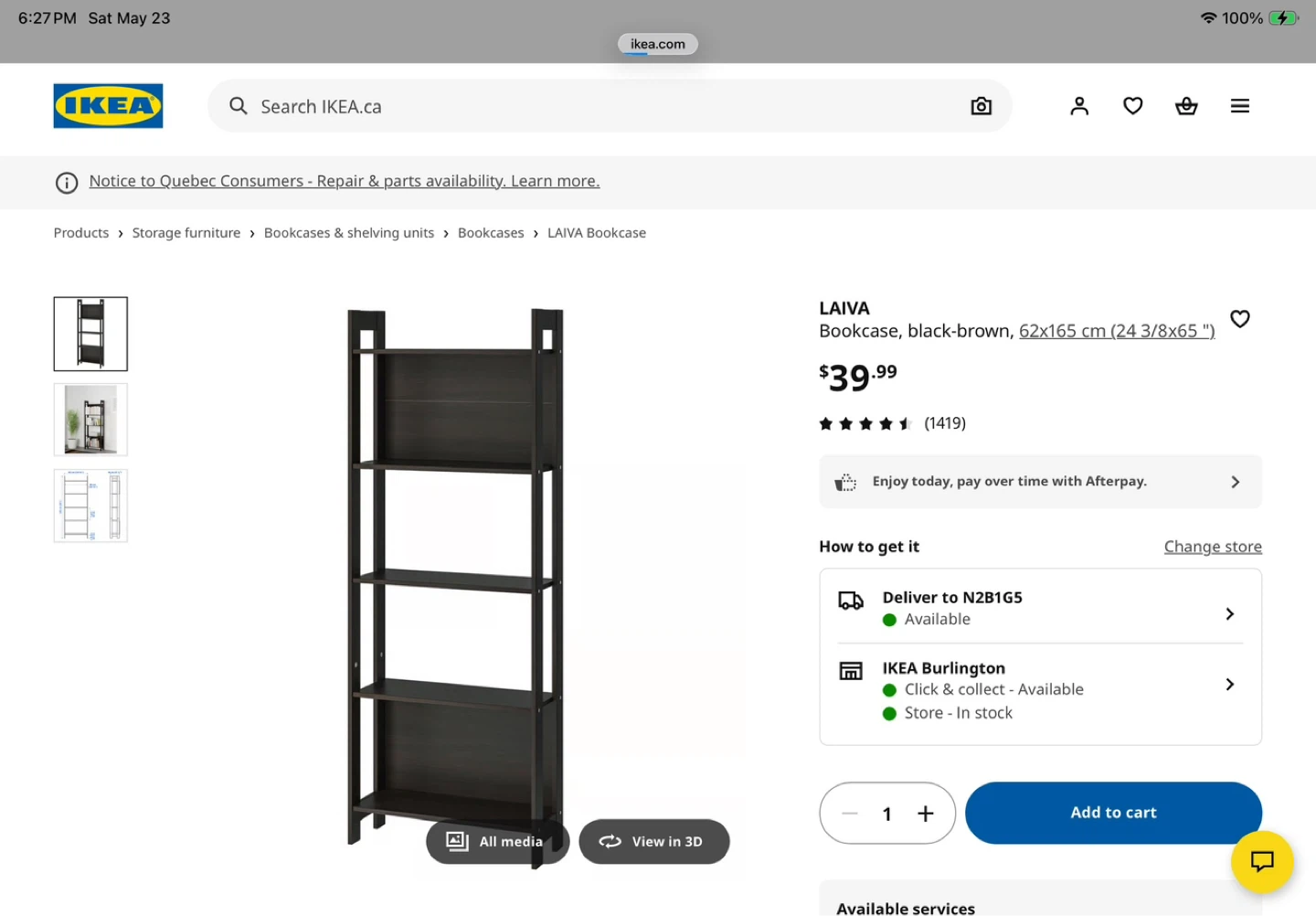 5 shelf Bookcase -IKEA - photo 2