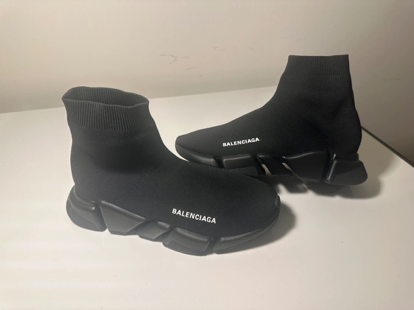 Balenciaga Speed Trainer Black Sock Sneakers (Size9)
