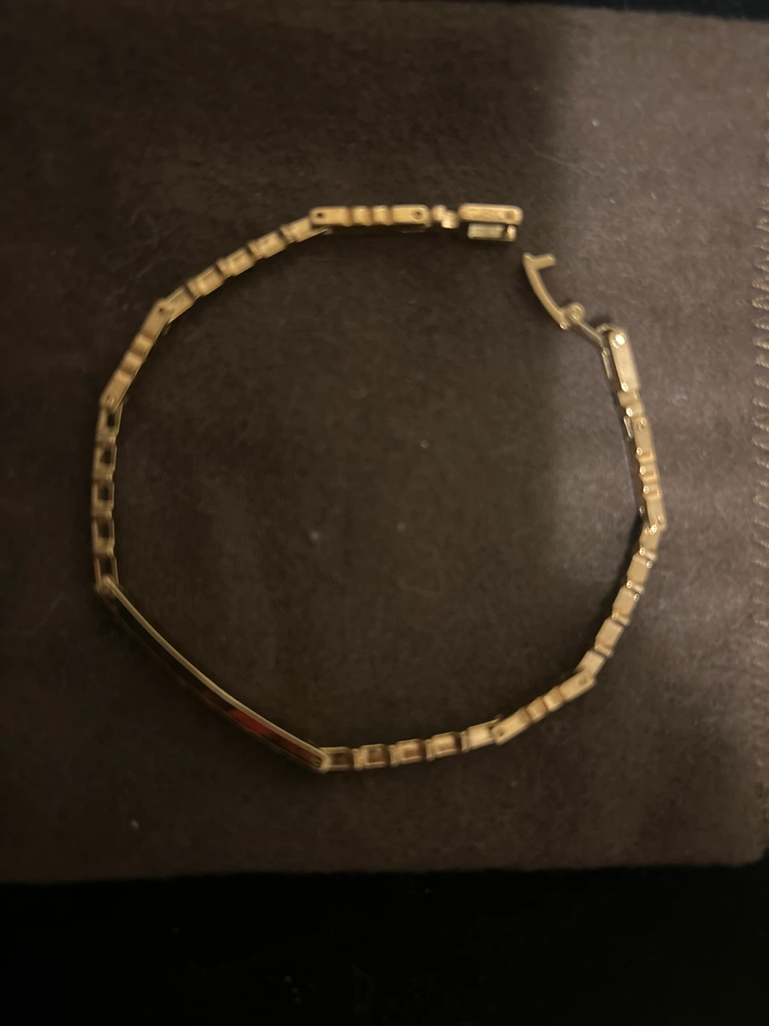 Gold Tone Bracelet with Rhinestones - photo 3