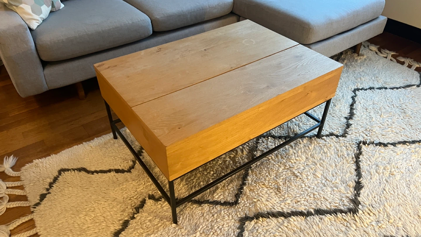 West Elm Industrial Lift Top Coffee Table with Storage