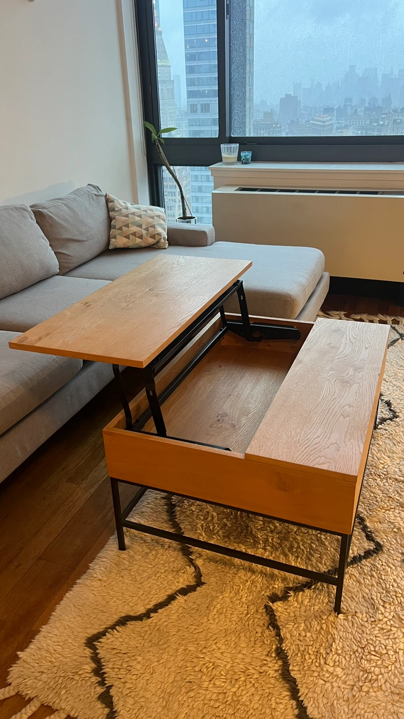 West Elm Industrial Lift Top Coffee Table with Storage - photo 2