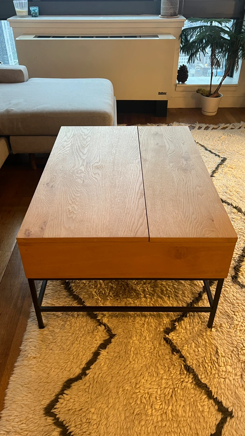 West Elm Industrial Lift Top Coffee Table with Storage - photo 4
