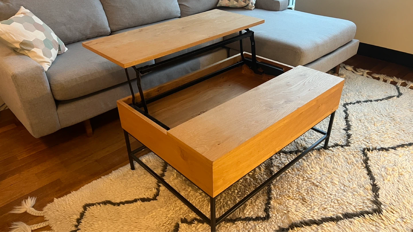 West Elm Industrial Lift Top Coffee Table with Storage - photo 5