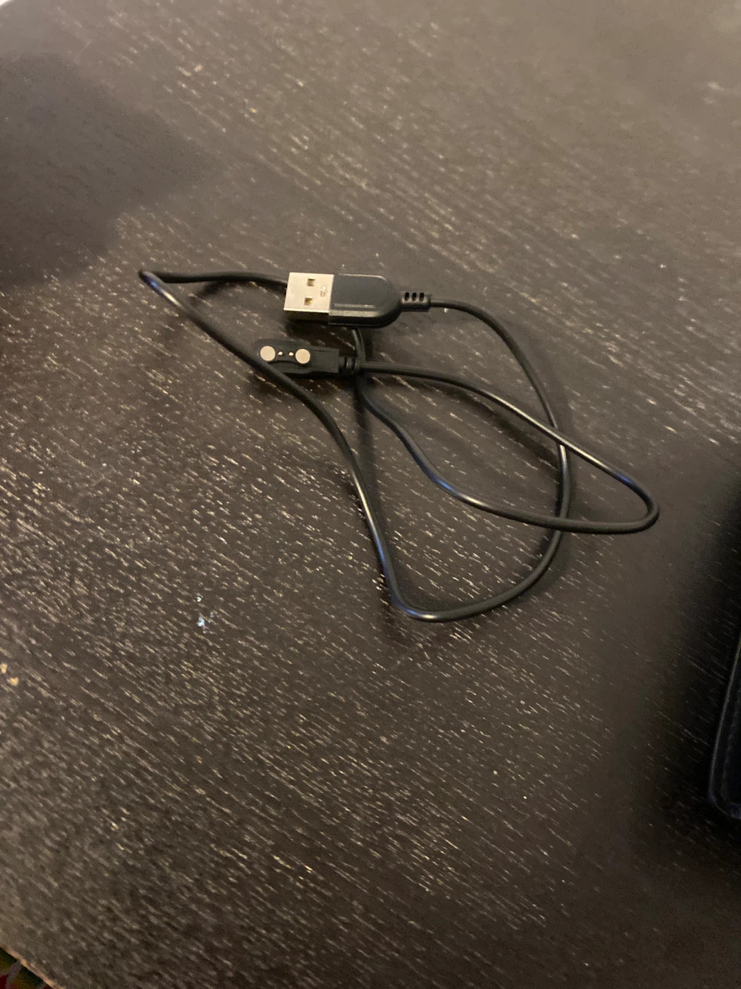 Black Smartwatch with Charging Cable - photo 2