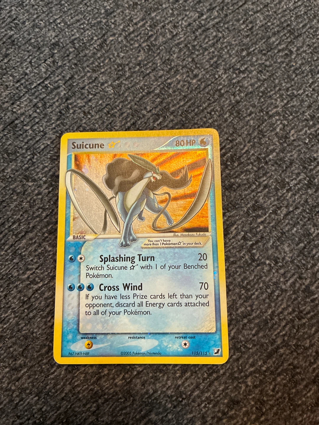 Pokemon Suicune Card 115/115