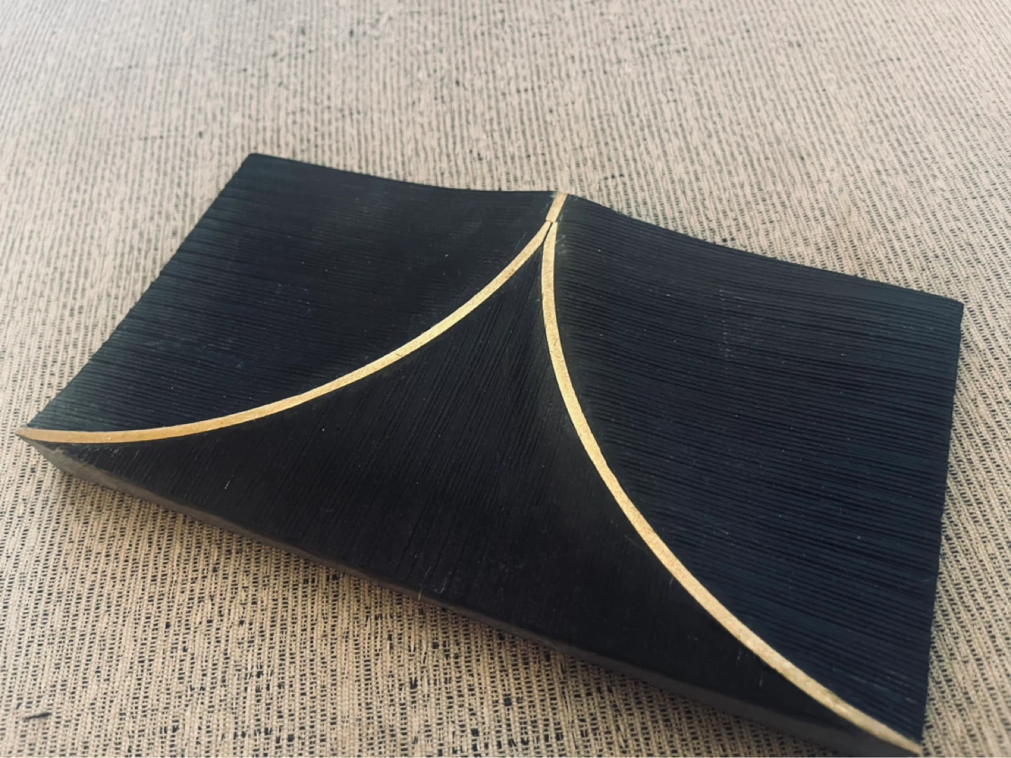 Carved Quartz with Gold Inlay