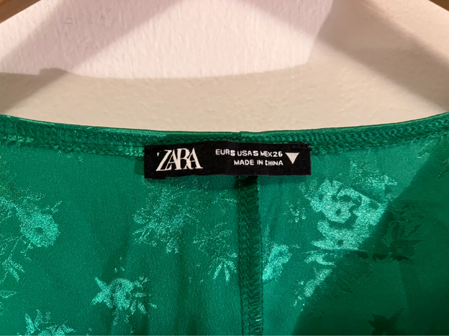 ZARA Green Jacquard Wrap Dress - photo 2