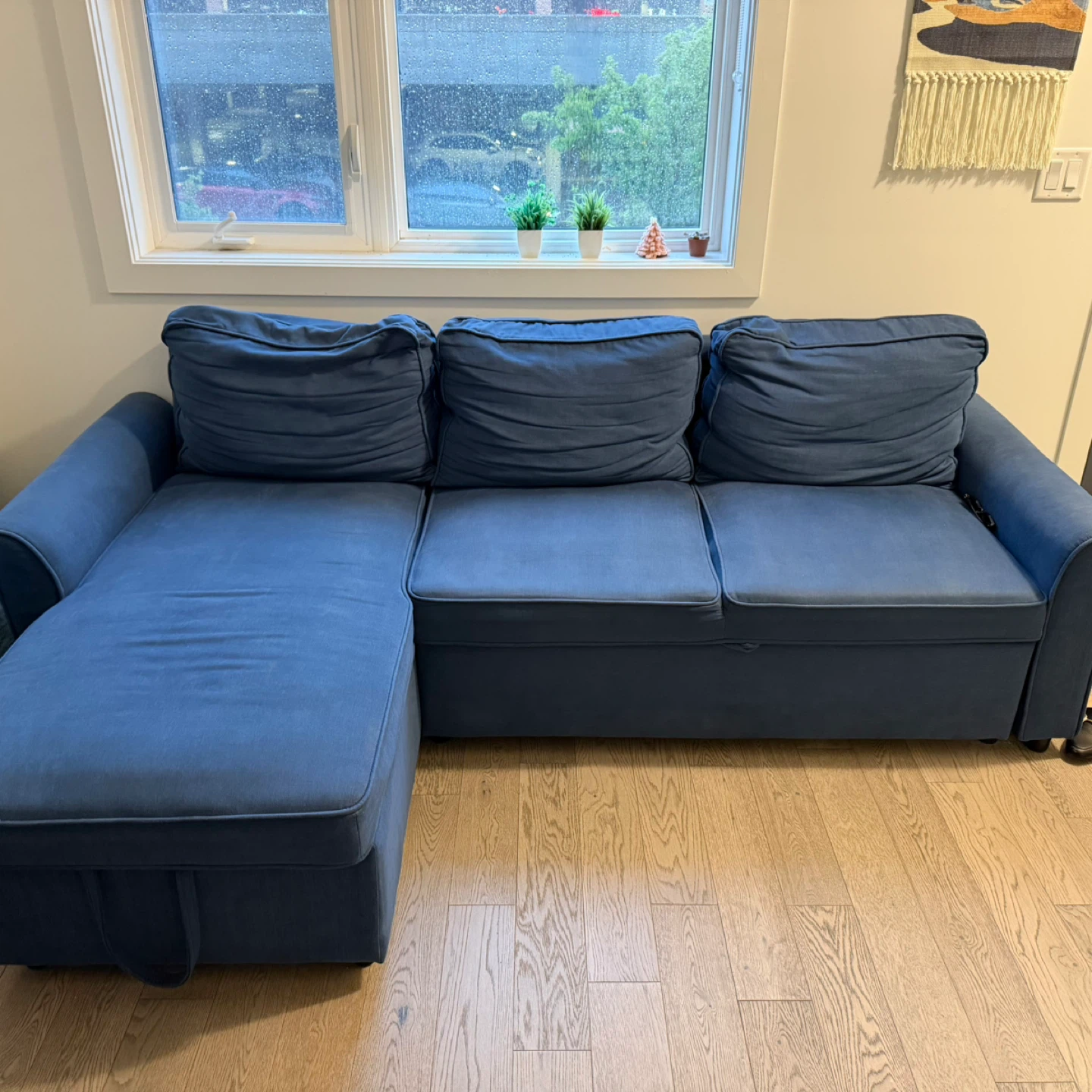 Blue Sectional Sofa with Storage - photo 3