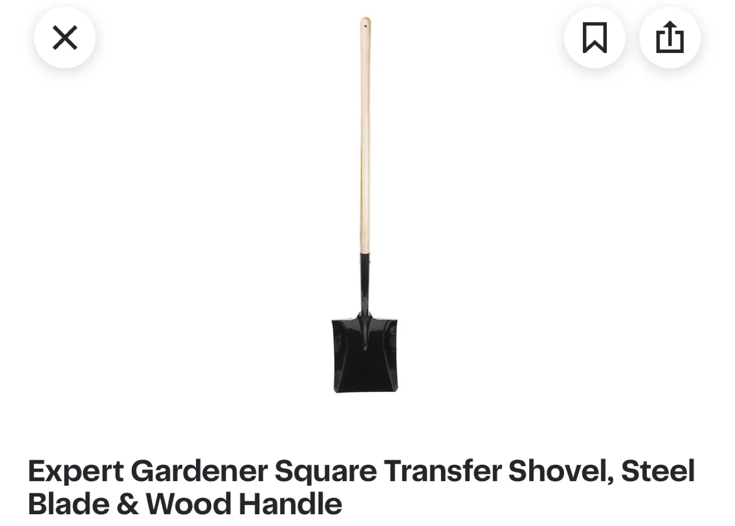 Expert Gardener Square Transfer Shovel