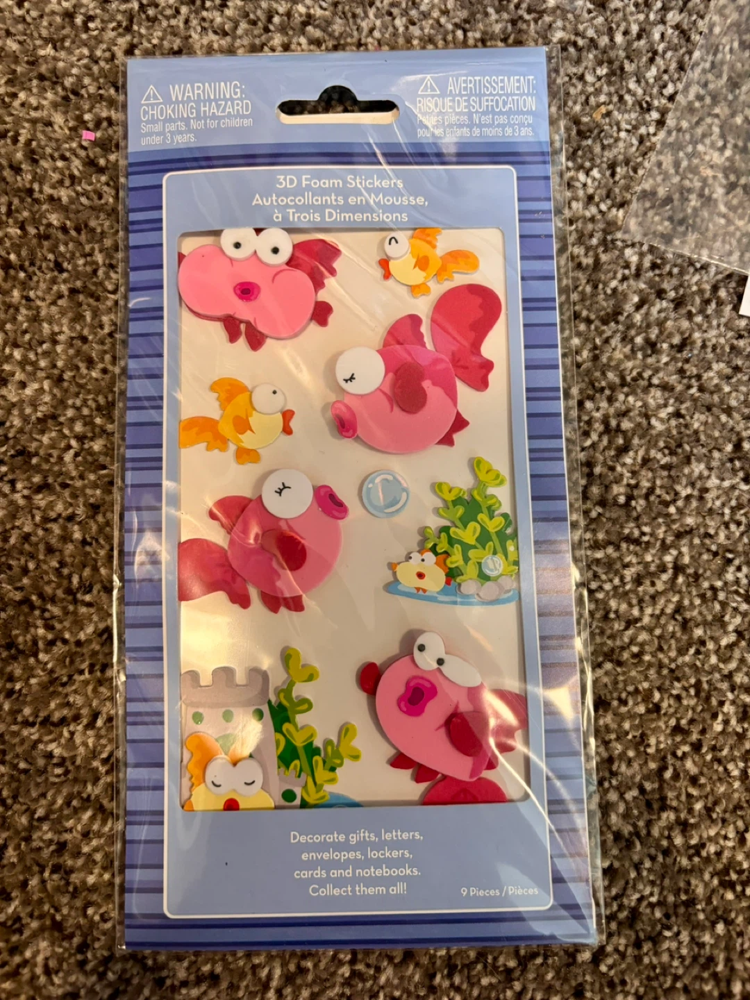 3D Foam Stickers - Fish Theme