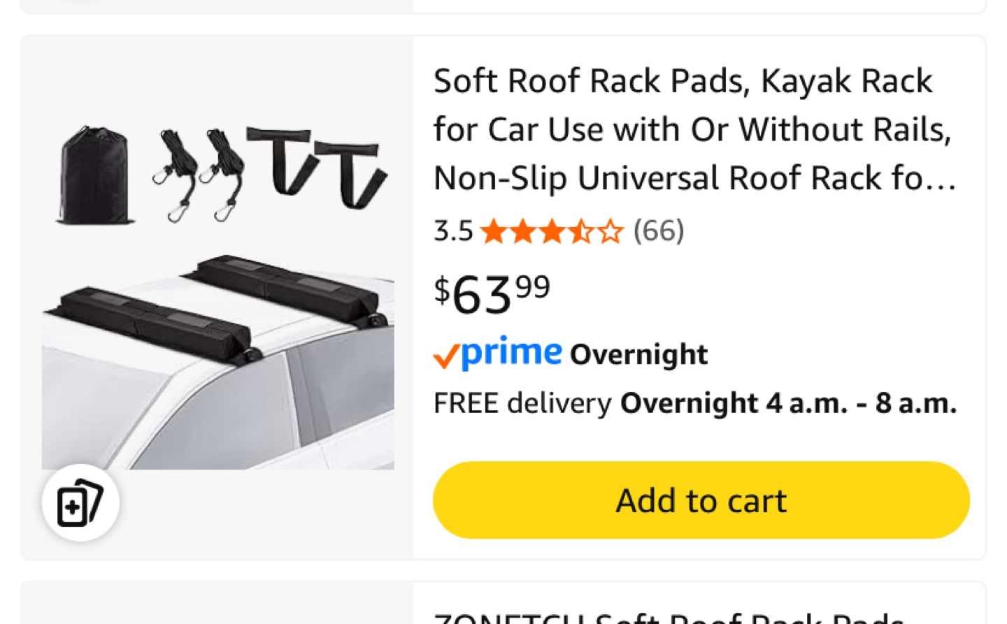 ZONETECH Soft Roof Rack Pads