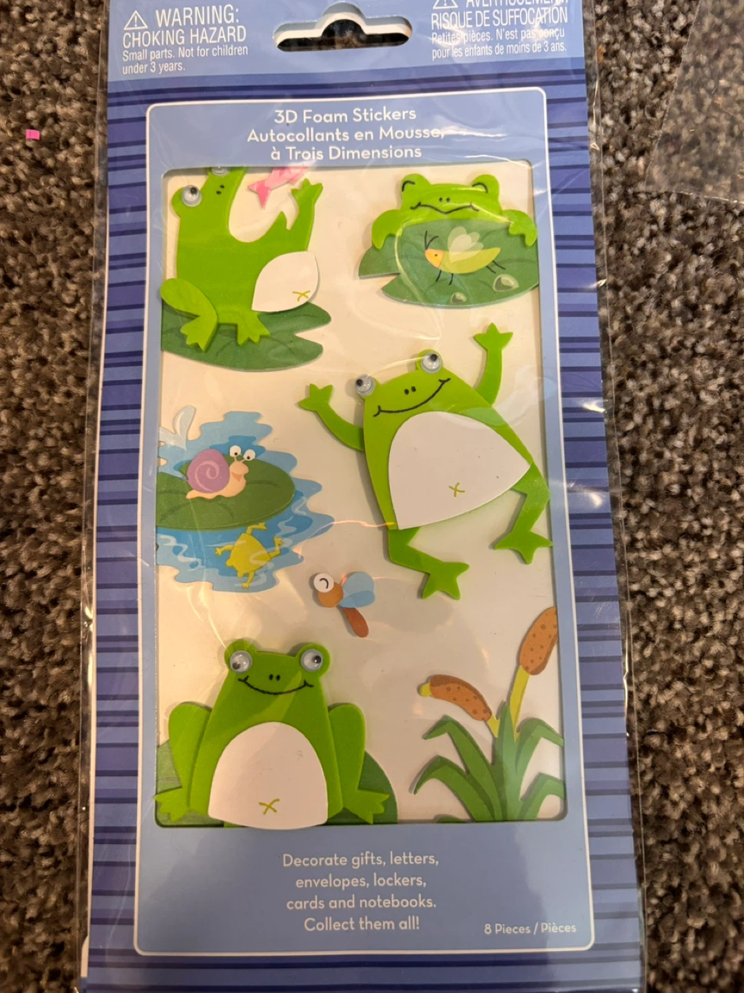 3D Foam Stickers - Frog Theme