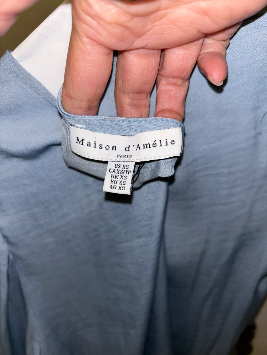 Maison d'Amélie Powder Blue Puff Sleeve Top - XS - photo 3