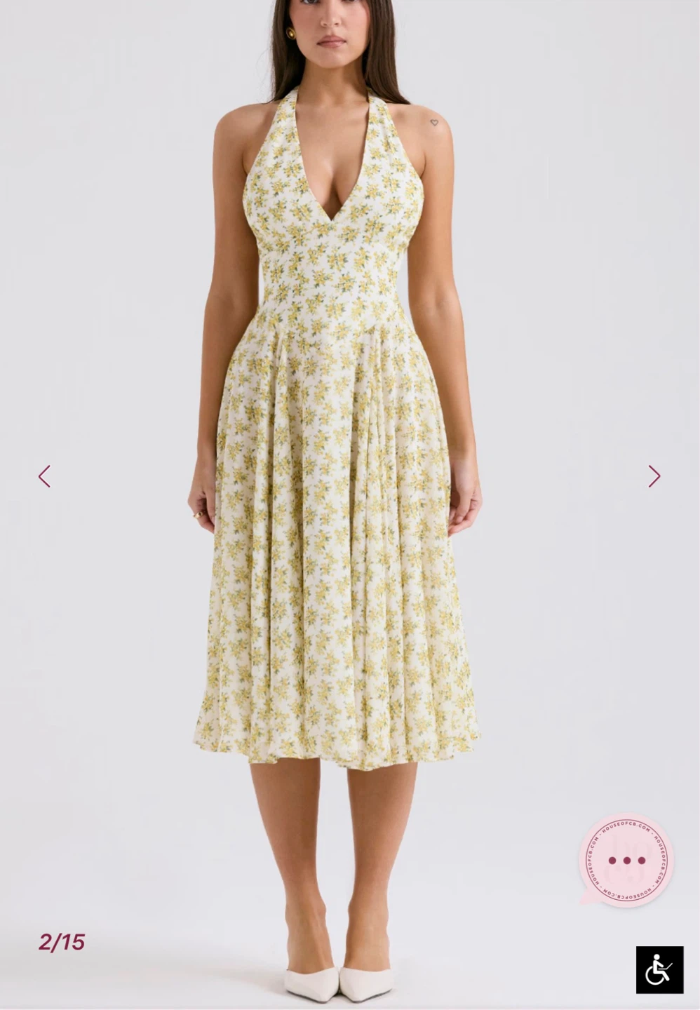 Floral Halter Neck Midi Dress - photo 2