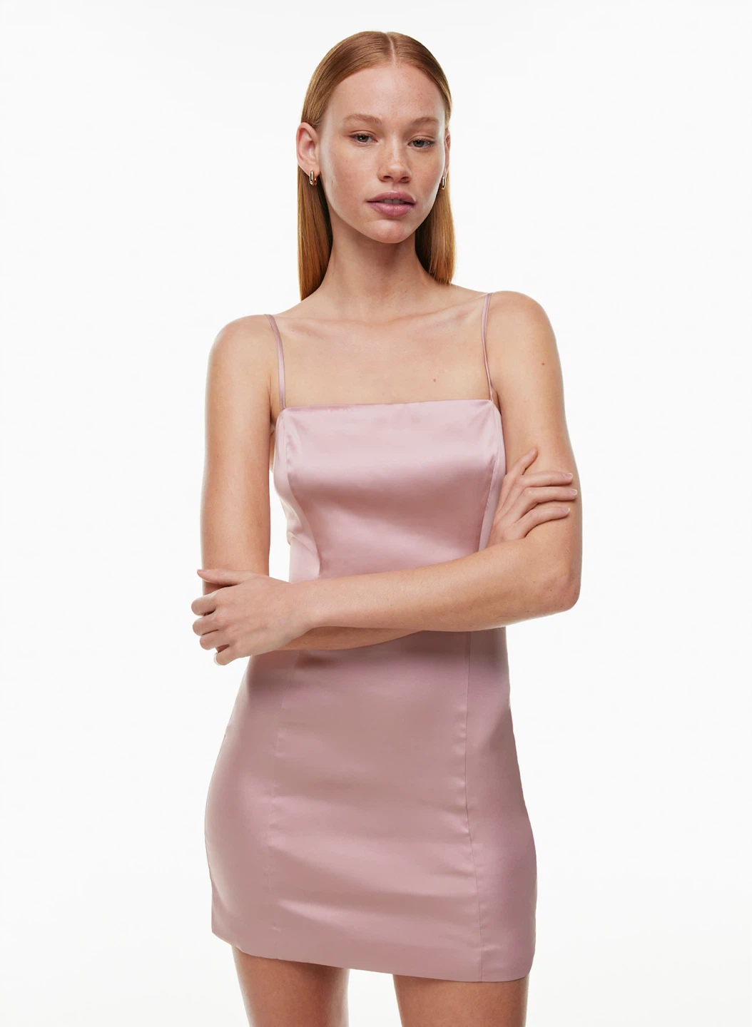 aritzia sunday best shimmer satin dress - photo 3