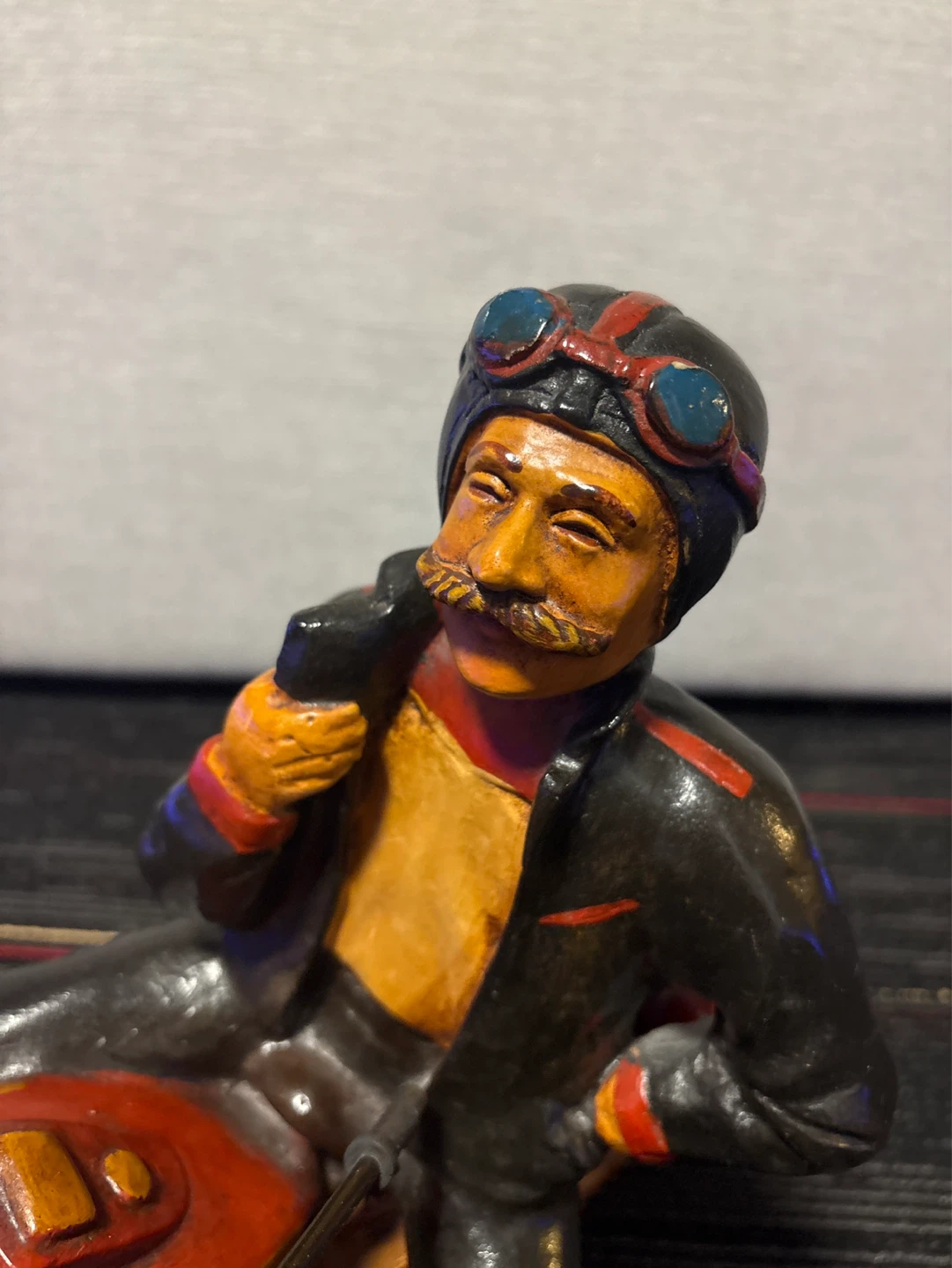 Vintage Wooden Motorcycle Carving - RARE - photo 3