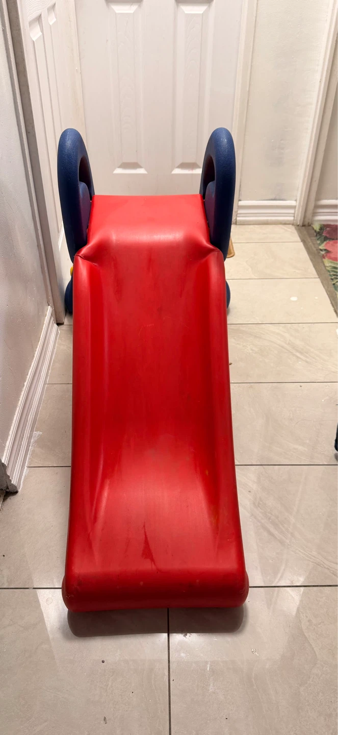 Kids Plastic Slide - Red and Blue