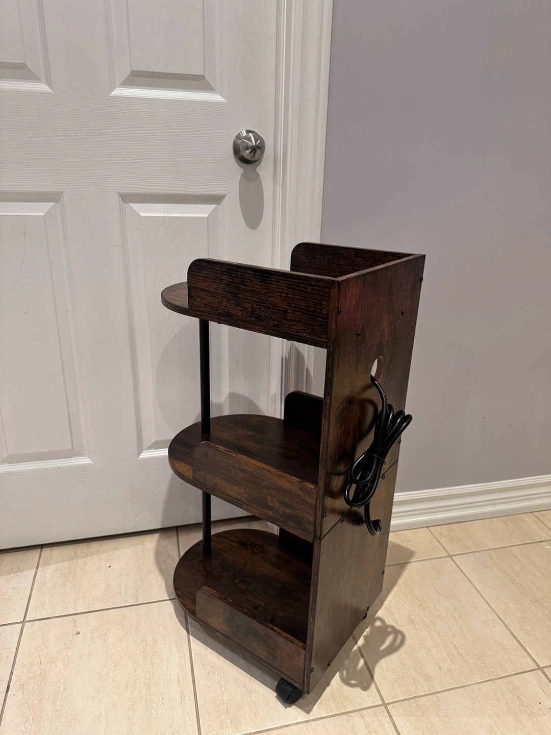 3-Tier End Table with Built-in Power Strip - photo 4