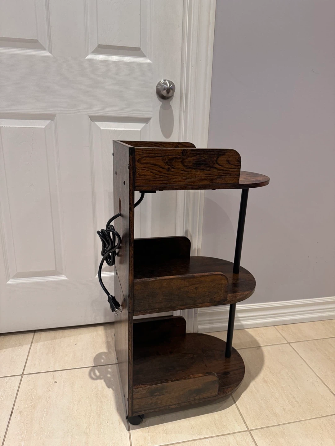 3-Tier End Table with Built-in Power Strip - photo 2