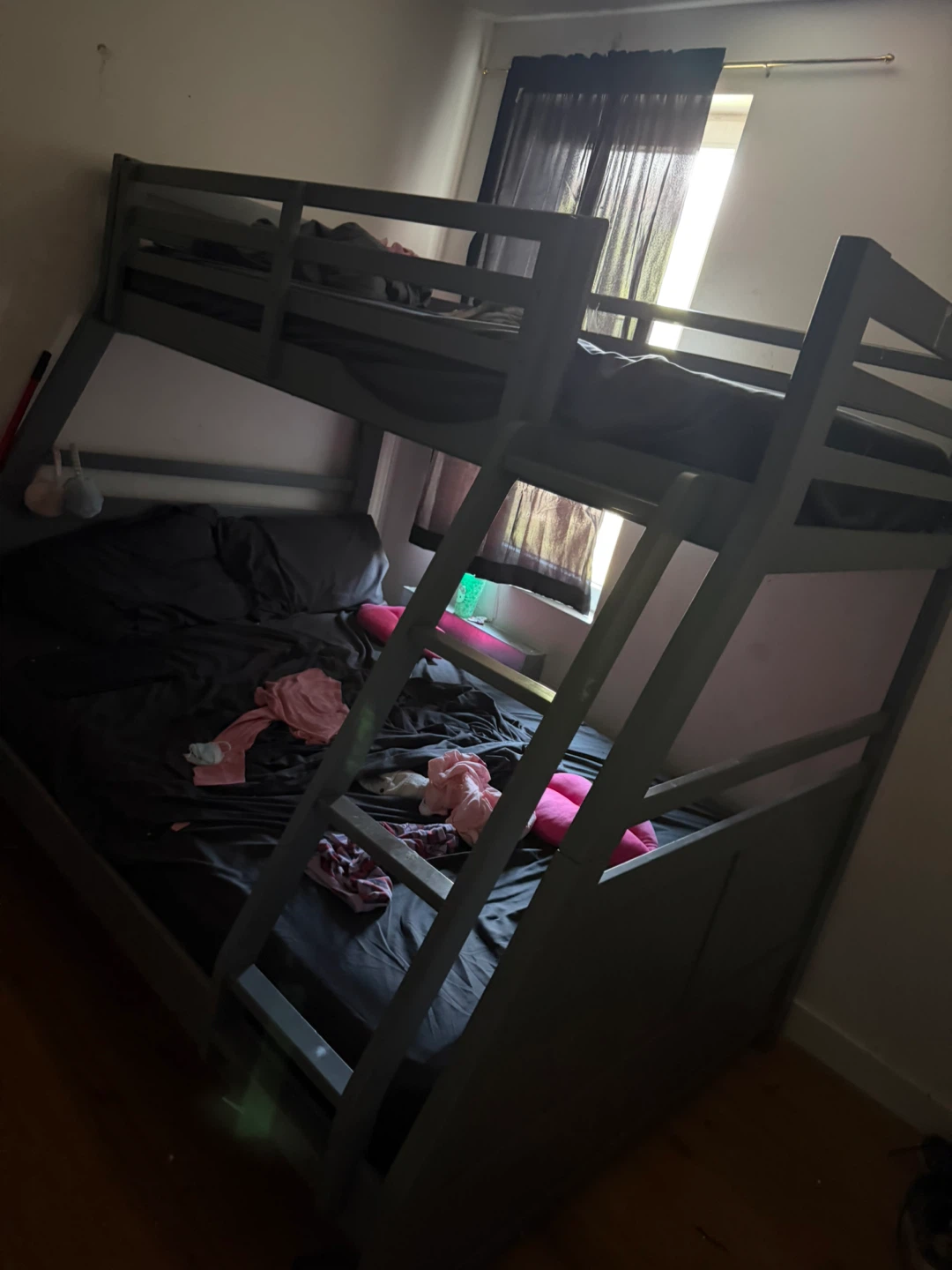 Gray Wooden Bunk Bed with mattresses included - photo 2