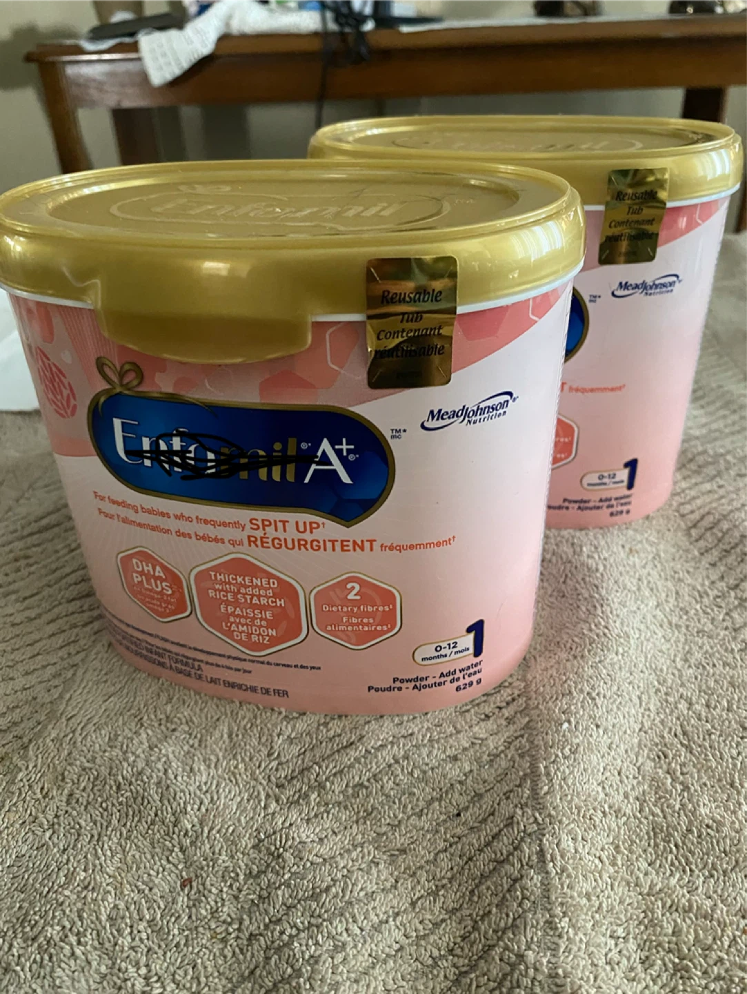 2- DOUBLE SEALED 629 GM TUBS BABY FORMULA 0-12 MONTHS - photo 4