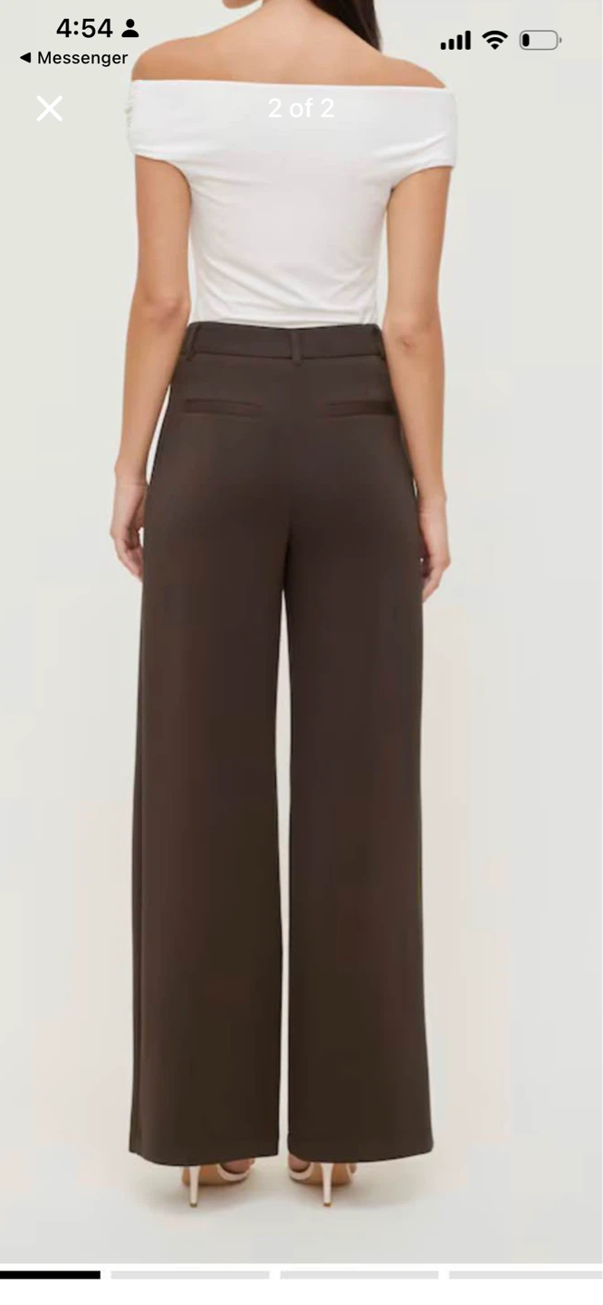 High-Waisted Wide Leg Trousers - photo 2