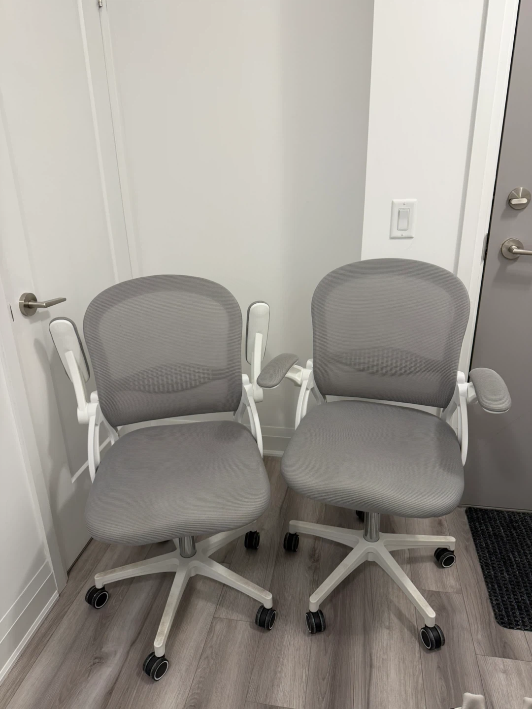 Pair of Grey Office Chairs