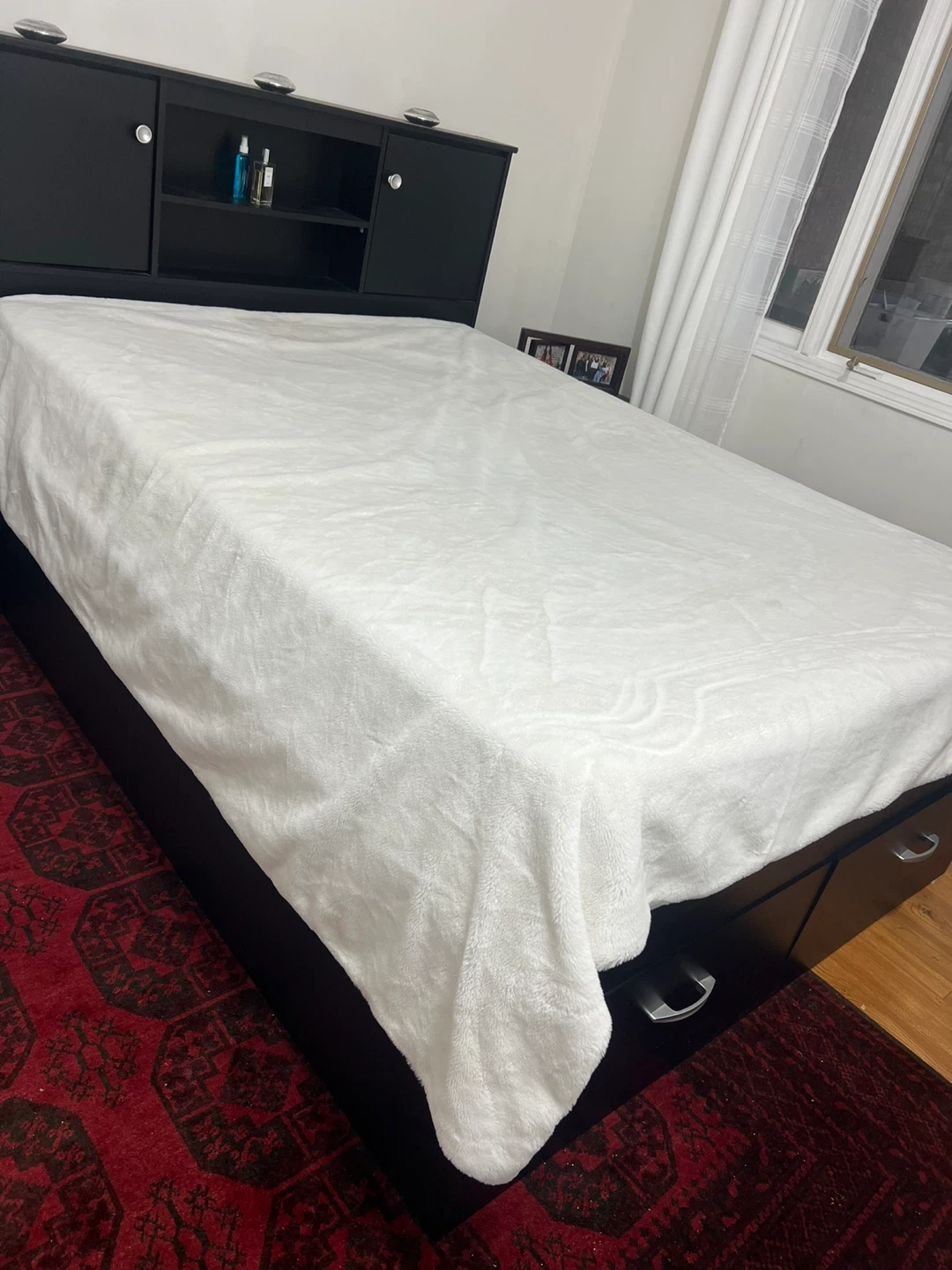 Black Queen Storage Bed Frame with Headboard - photo 4