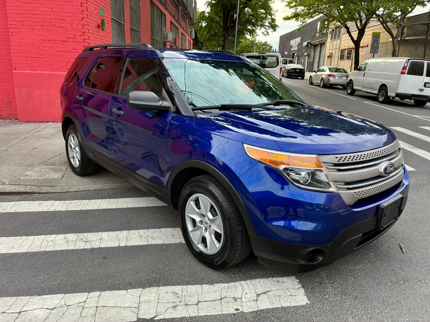 Blue Ford Explorer SUV