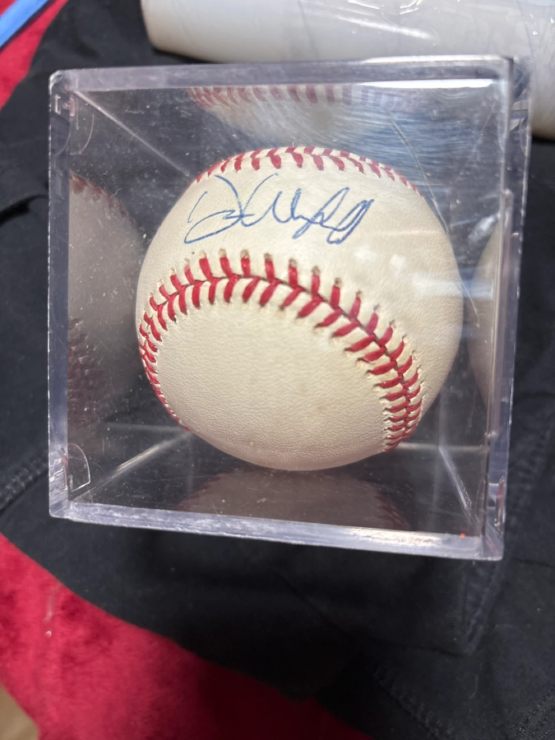 Autographed Baseball in Display Case