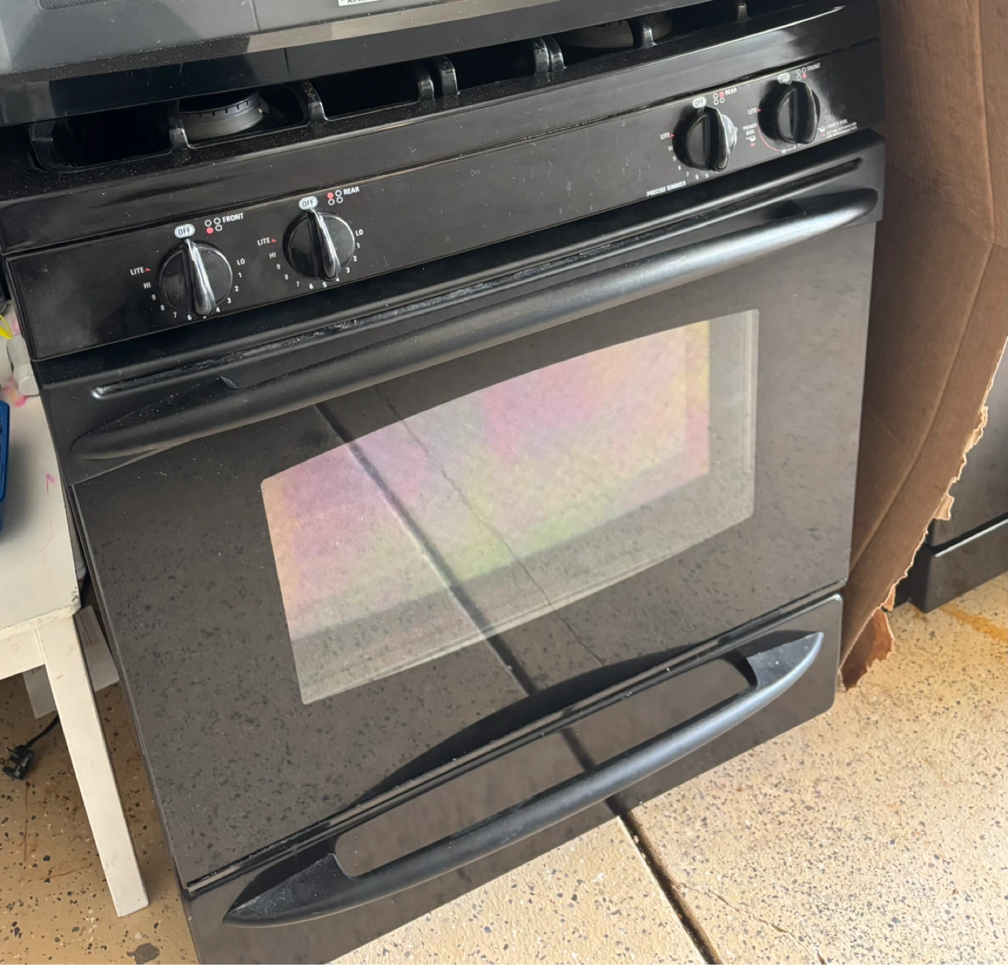 GE Black Gas Range Oven