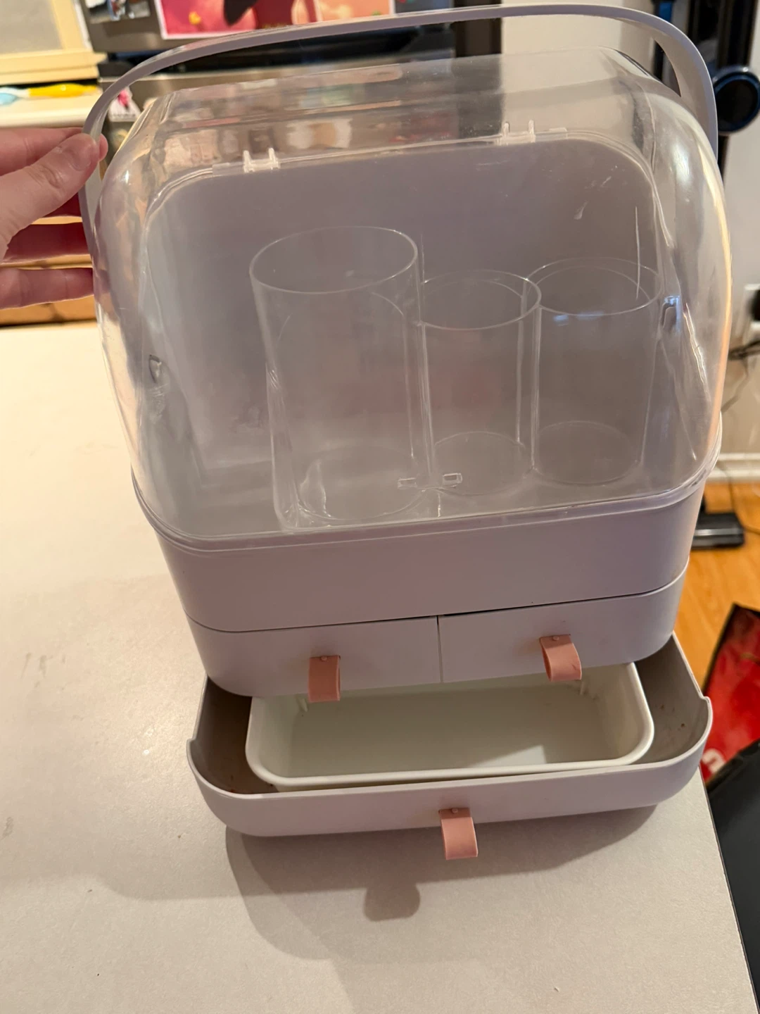 Cosmetic Organizer with Drawers and Lid - photo 3