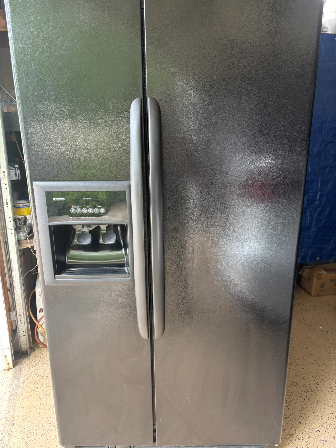 GE Side-by-Side Refrigerator with Ice and Water Dispenser
